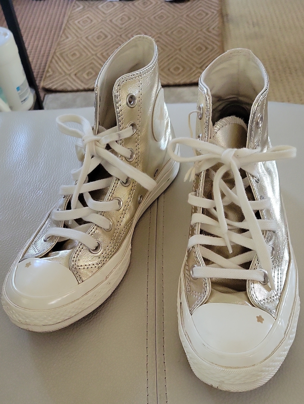 Chuck Taylor Metallic Gold High-Top Lace-Up Sneakers